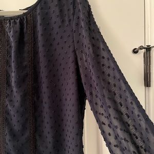 Navy and Black J. Crew blouse